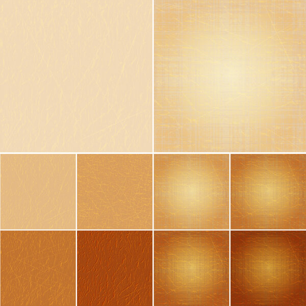 Vector set of leather backgrounds.