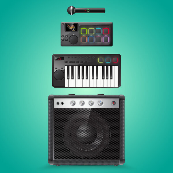 sound equipment vector icons