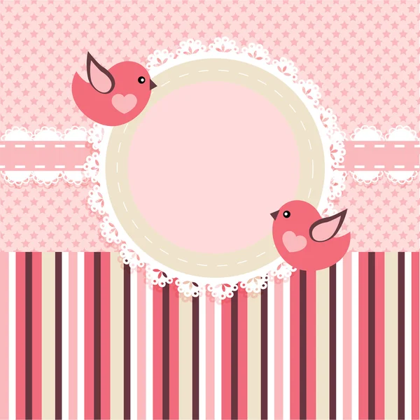 Vector Frame Birds — Stock Vector