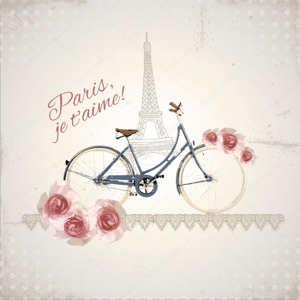 Romantic postcard from Paris