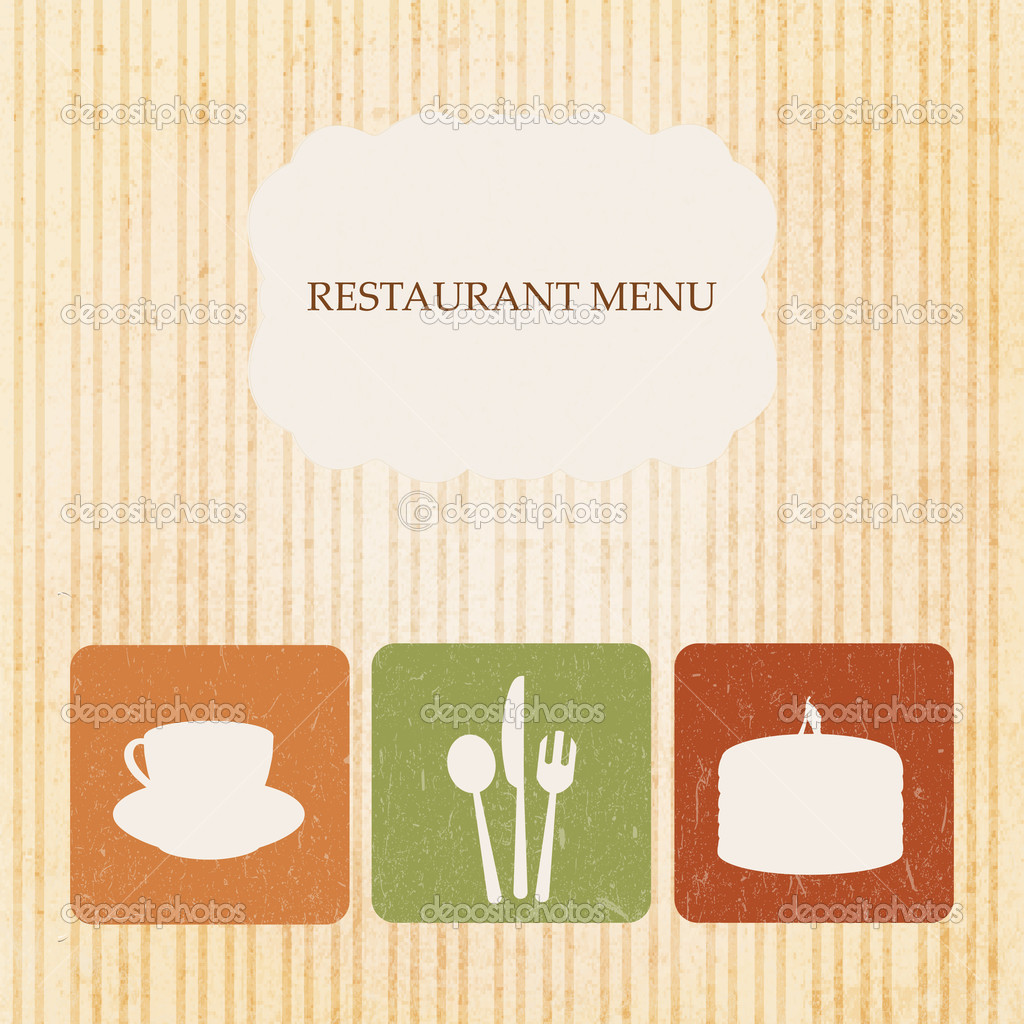 Vintage restaurant menu design.