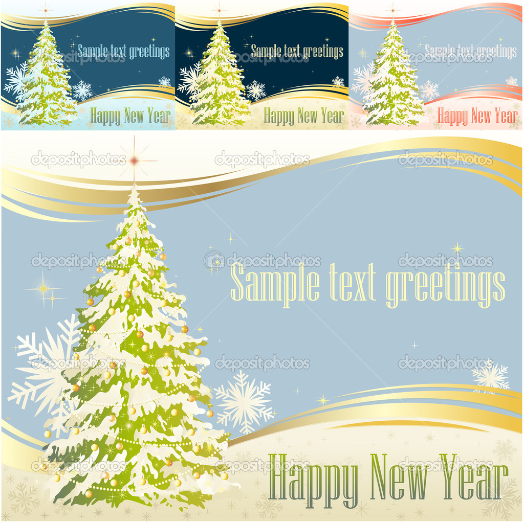 Happy New Year vector greeting card