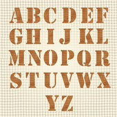 Old Grunge Wooden Alphabet, vector set