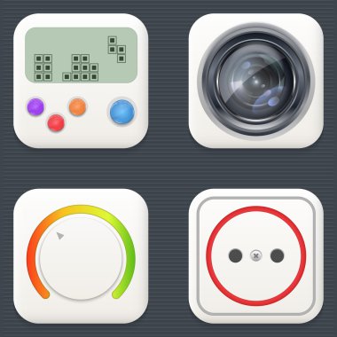 Icons set, vektör çizim