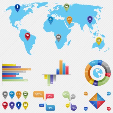 infographics vektör çizim öğeleri