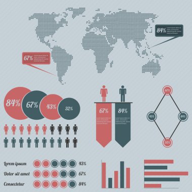 Infographics with a population clipart