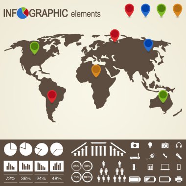 Set of infographic elements clipart