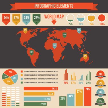 Set of infographic elements clipart