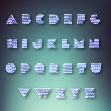 Vector set of alphabet clipart