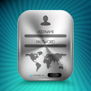 Vector username and password interface clipart