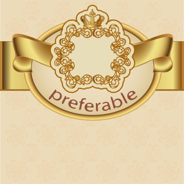 Vintage label - preferable, vector illustration clipart