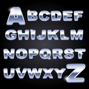 Vector alphabet, vector illustration clipart