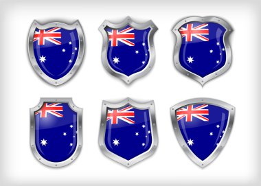 The UK flag on the shield clipart