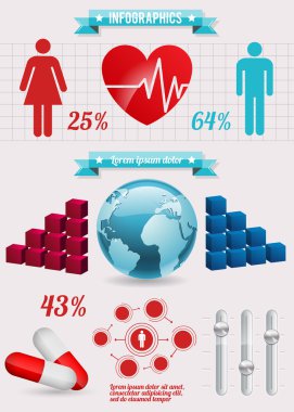 tıbbi Infographic öğeleri ayarlama