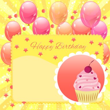 Happy birthday vector background clipart