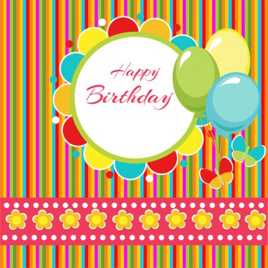 Happy birthday vector background clipart