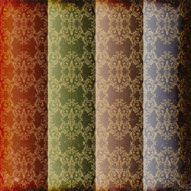 Set of 4 seamless patterns. Vector clipart