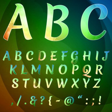Alphabet set vector, vector illustration clipart