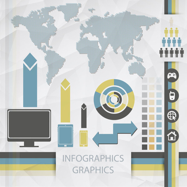 Elements of infographics, vector illustration