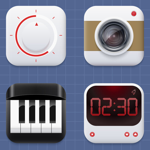 icons set, vector illustration