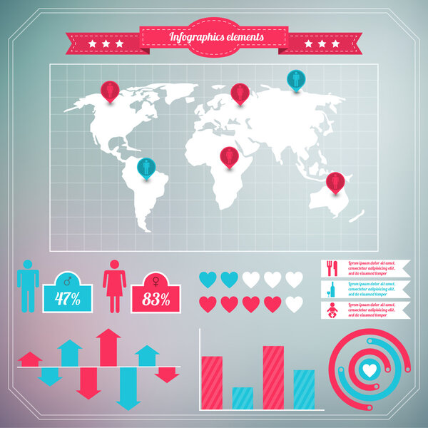 Infographics with a population