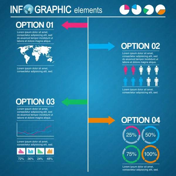 Uppsättning Infographic Element — Stock vektor