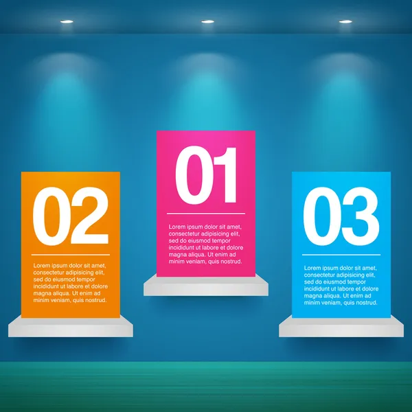 Conjunto Vectorial Banners Con Números — Vector de stock