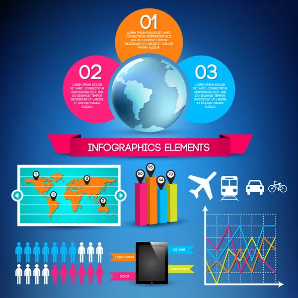 Set Infographic Elementen — Stockvector