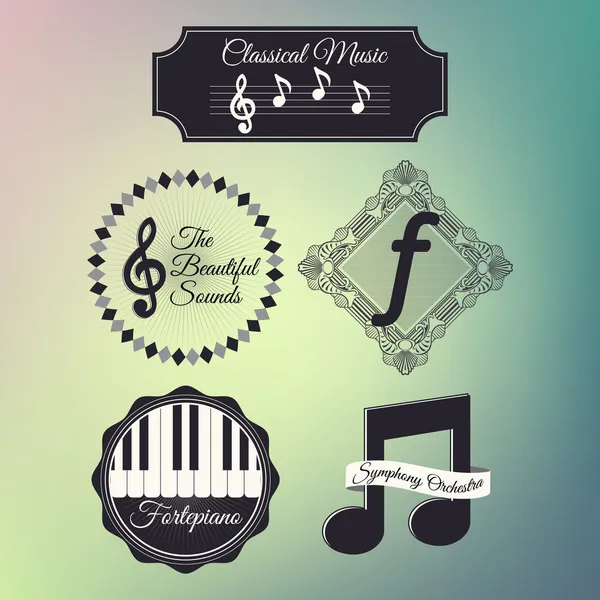 Set Music Icons — Stock Vector