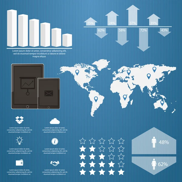 Set Elementen Van Infographic — Stockvector