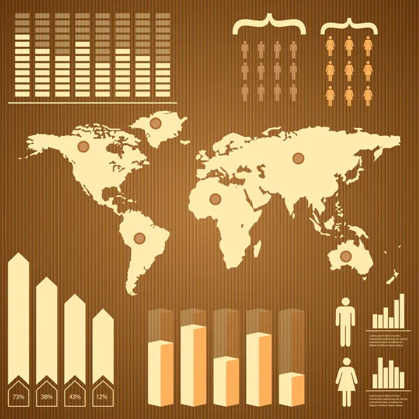 Elemente Der Infografik Setzen — Stockvektor