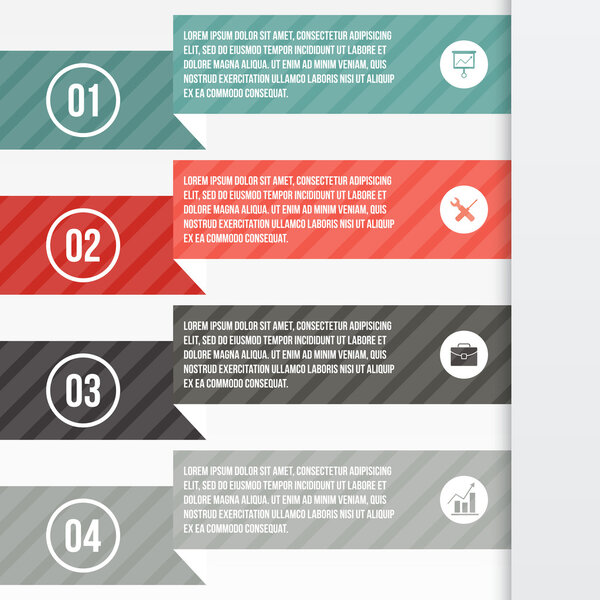 Vector set of banners with numbers