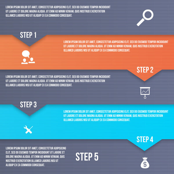 steps process , vector illustration