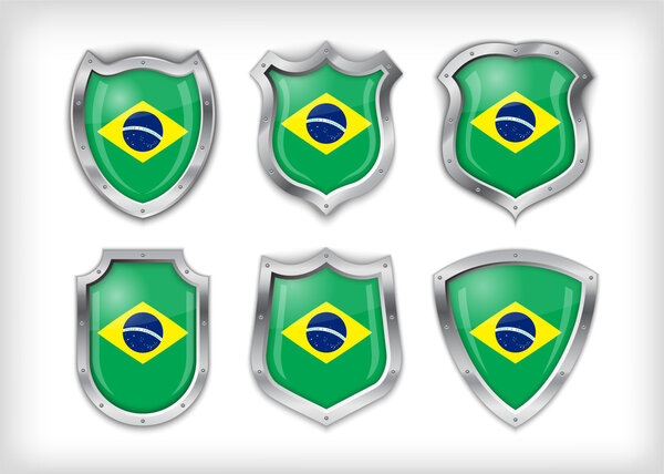 Brazil shield , vector illustration