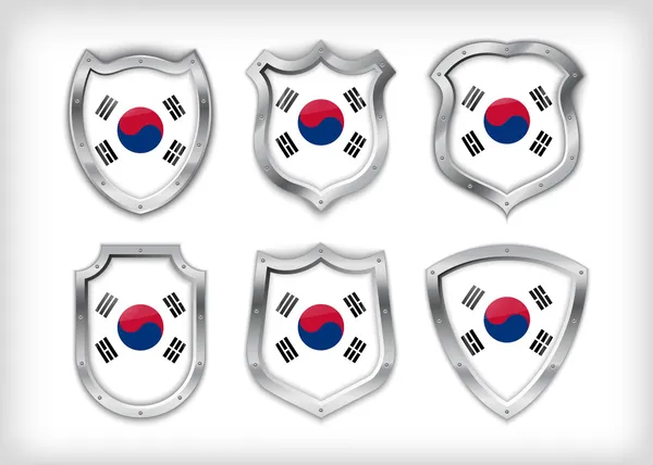 South Korea Vector Shield — Stock Vector