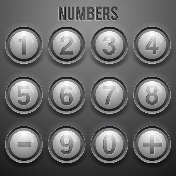 Векторный набор кнопок
