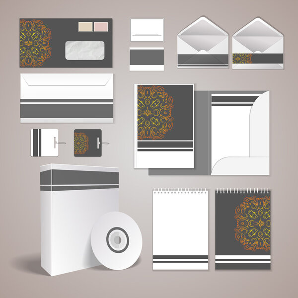 Конструкция канцелярских принадлежностей в векторном формате
