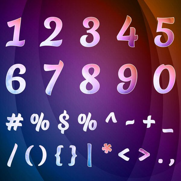 Set numbers vector, vector illustration