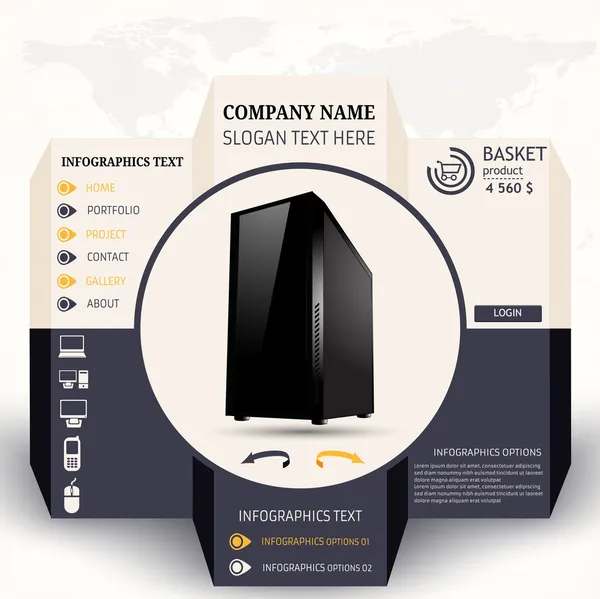 Sset Van Infographics Elementen — Stockvector