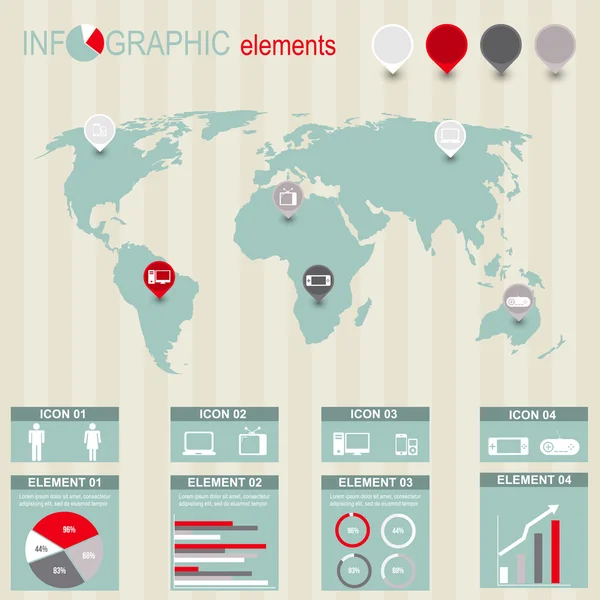 Uppsättning Infographic Element Royaltyfria illustrationer