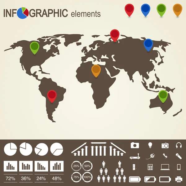 Uppsättning Infographic Element Stockillustration