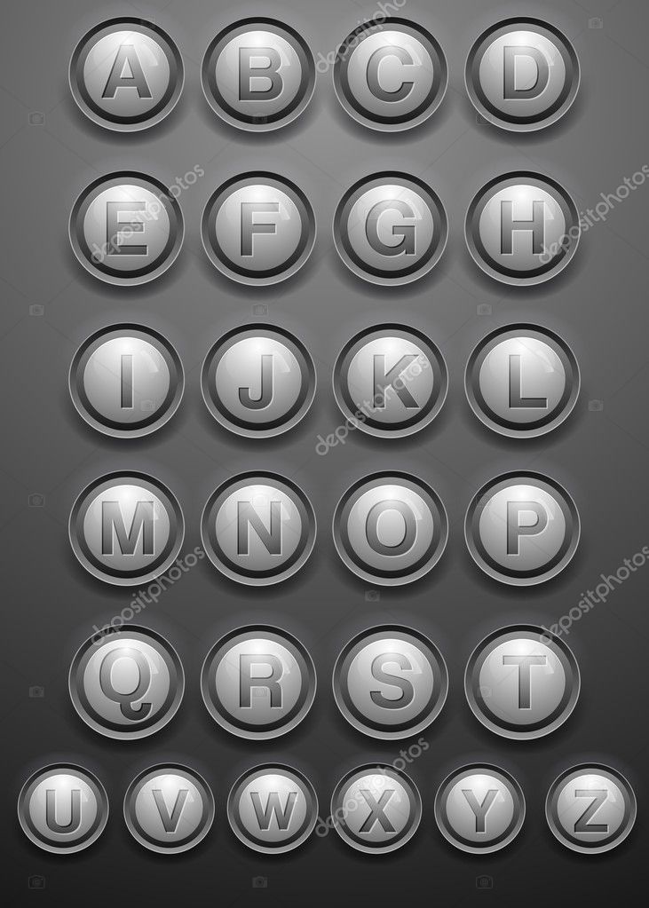 Vector set of alphabet
