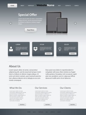 Vector Website Design Template clipart