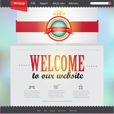 Vector Website Design Template clipart
