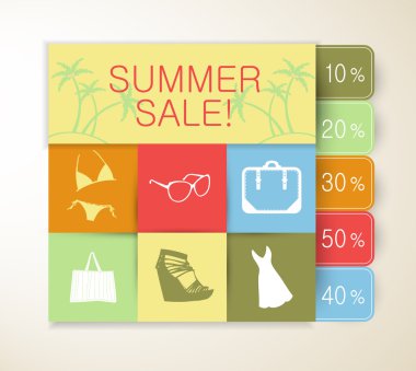 Yaz satış ve alışveriş arka plan