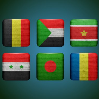 Vector set of flags clipart