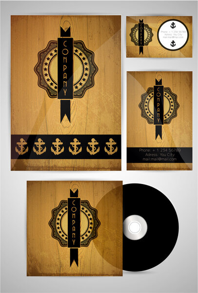 Набор ретро-корпоративных элементов
.