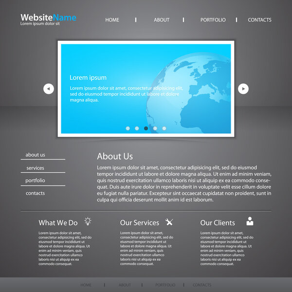 Vector Website Design Template