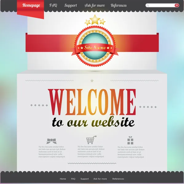 Modello Design Del Sito Web Vettoriale — Vettoriale Stock