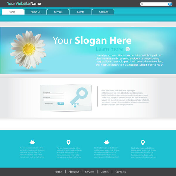 Vector Website Design Template